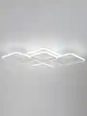 Белый светодиодная диммируемая люстра 3000-6500К GLANZEN 73Вт LED-0070-SQUARE-white 25кв.м 4 р