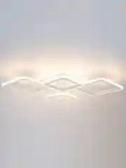 Белый светодиодная диммируемая люстра 3000-6500К GLANZEN 73Вт LED-0070-SQUARE-white 25кв.м 4 р