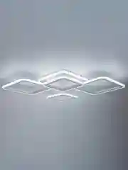 Белый светодиодная диммируемая люстра 3000-6500К GLANZEN 73Вт LED-0070-SQUARE-white 25кв.м 4 р