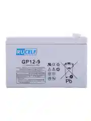 Серый аккумулятор свинцово-кислотный 12V 9Ah RUCELF GP12-9 батарея для ИБП и UPS