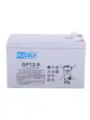 Серый аккумулятор свинцово-кислотный 12V 9Ah RUCELF GP12-9 батарея для ИБП и UPS