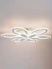 Белый светодиодная диммируемая люстра 3000-6500К 120Вт Glanzen LED-0120-Camelia-white 35кв.м 4 р