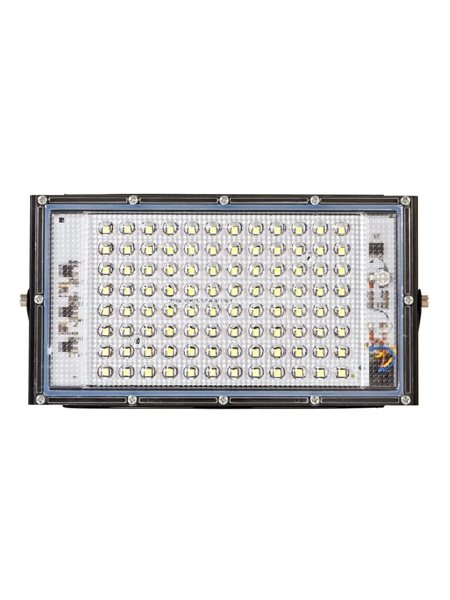 Серый светодиодный прожектор 100 Вт IP65 6500К GLANZEN FAD-0030-100