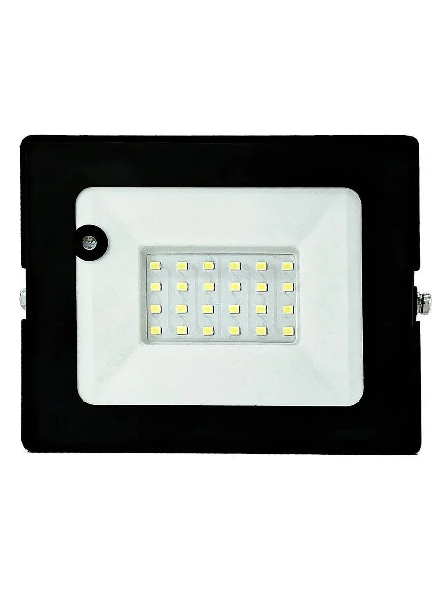Черный светодиодный прожектор c датчиком движения GLANZEN 30 Вт 6500K IP65 FAD-0012-30-SL