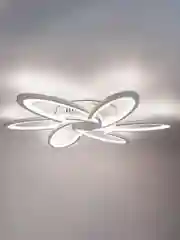 Белый светодиодная диммируемая люстра 3000-6500К 90Вт GLANZEN LED-0090-SATURN-white 35 кв.м 4 р
