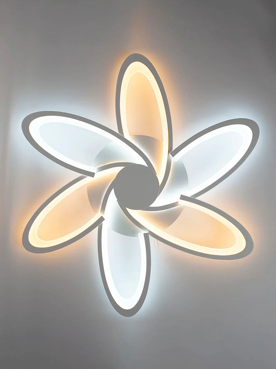 Белый светодиодная диммируемая люстра 3000-6500К 90Вт GLANZEN LED-0090-SATURN-white 35 кв.м 4 р