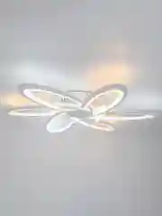 Белый светодиодная диммируемая люстра 3000-6500К 90Вт GLANZEN LED-0090-SATURN-white 35 кв.м 4 р