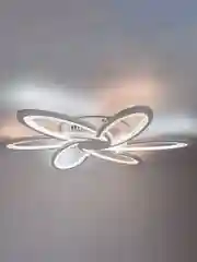 Белый светодиодная диммируемая люстра 3000-6500К 90Вт GLANZEN LED-0090-SATURN-white 35 кв.м 4 р