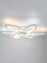 Белый светодиодная диммируемая люстра 3000-6500К 90Вт GLANZEN LED-0090-SATURN-white 35 кв.м 4 р