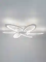 Белый светодиодная диммируемая люстра 3000-6500К 90Вт GLANZEN LED-0090-SATURN-white 35 кв.м 4 р