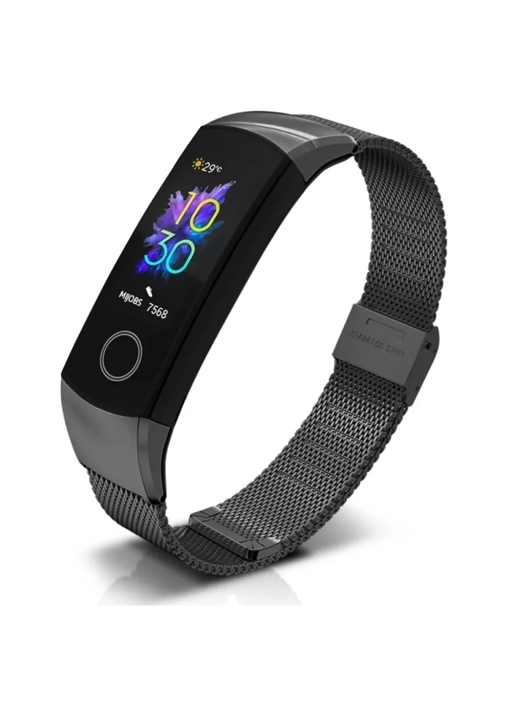 Желтый металлический ремешок для Honor Band 4 / 5 стальной фитнес браслет