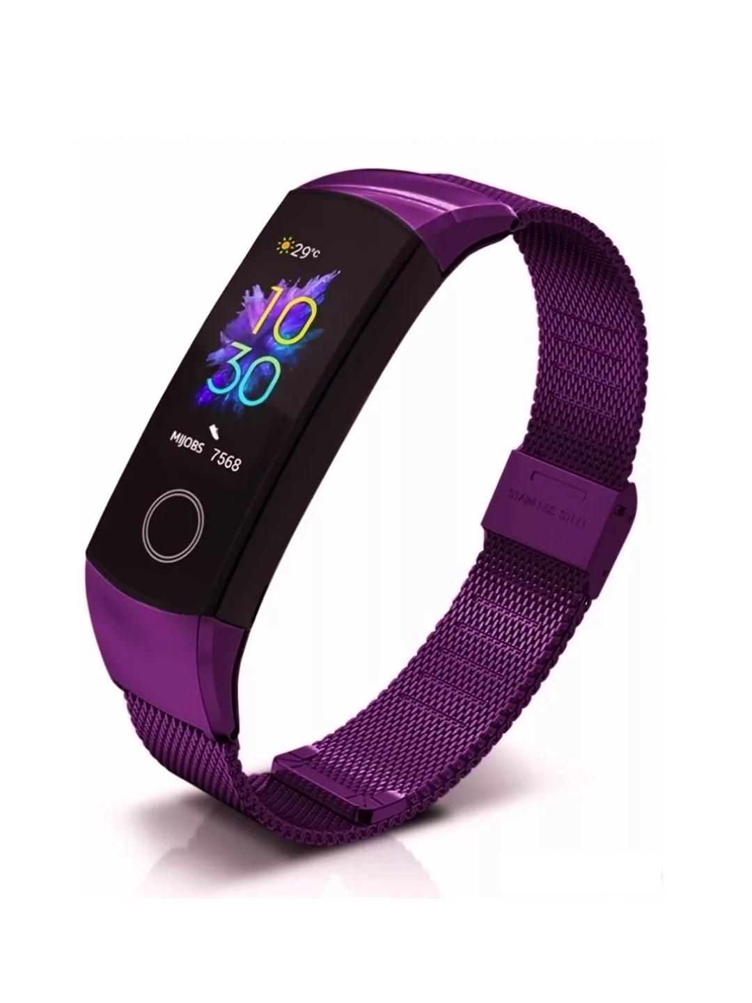 Желтый металлический ремешок для Honor Band 4 / 5 стальной фитнес браслет