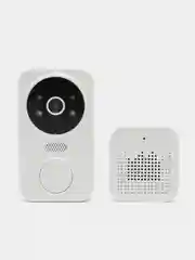 Белый умный дверной WIFI звонок, с видеокамерой, видеоглазок, видеодомофон
