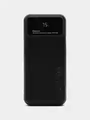 Черный внешний аккумулятор c быстрой зарядкой с встроенными кабелями Power Bank, 20000/30000 mAh