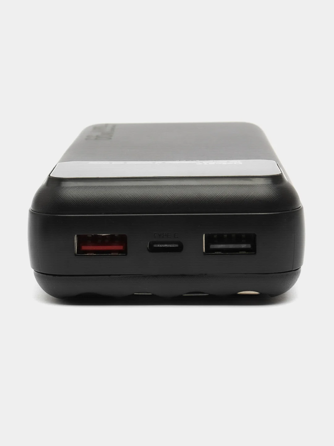 Черный внешний аккумулятор c быстрой зарядкой с встроенными кабелями Power Bank, 20000/30000 mAh