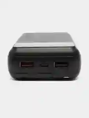Черный внешний аккумулятор c быстрой зарядкой с встроенными кабелями Power Bank, 20000/30000 mAh