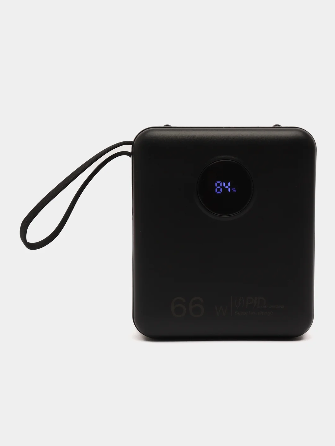 Хром внешний аккумулятор c быстрой зарядкой с встроенными кабелями Power Bank, 20000/30000 mAh