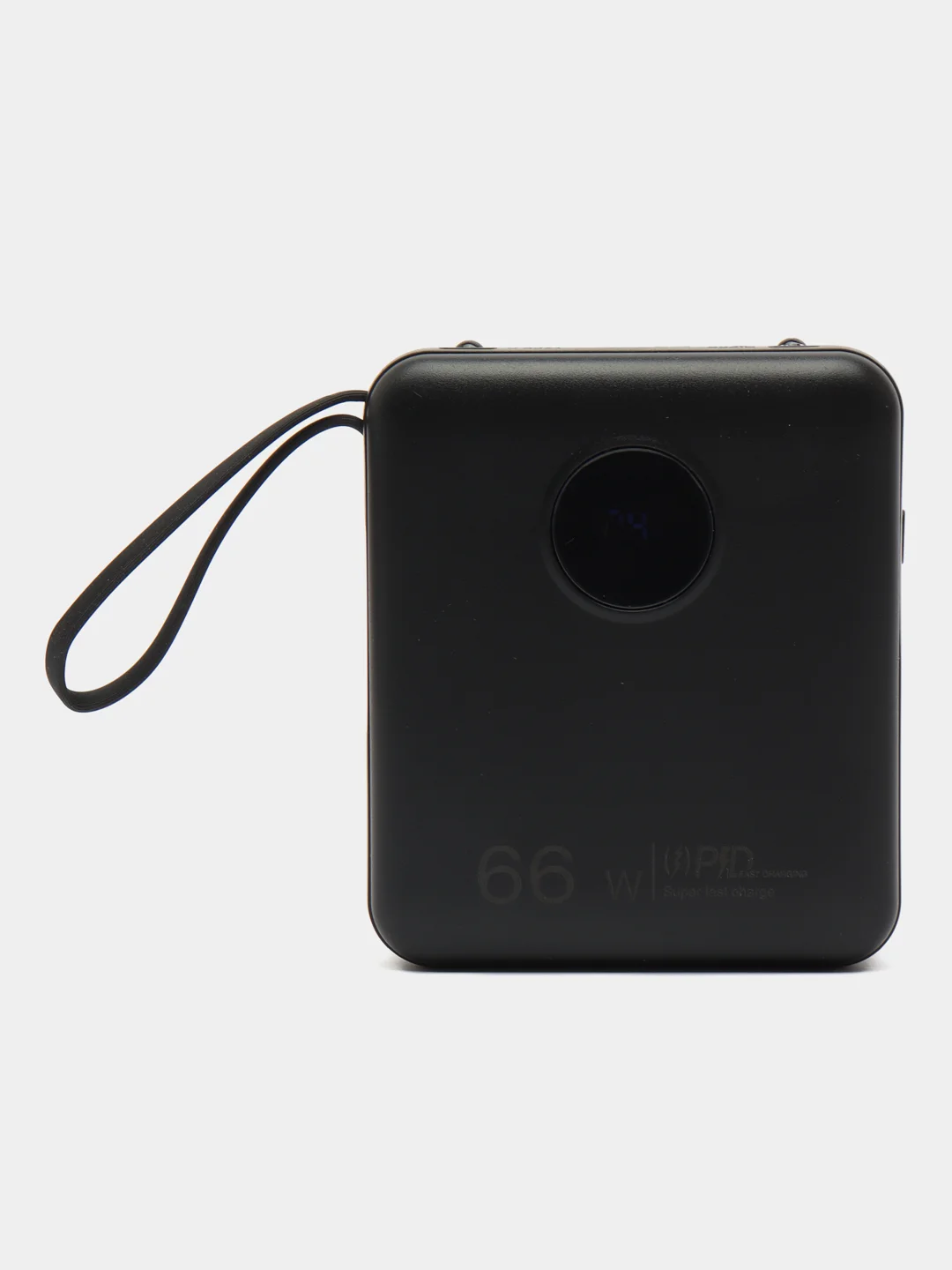 Хром внешний аккумулятор c быстрой зарядкой с встроенными кабелями Power Bank, 20000/30000 mAh