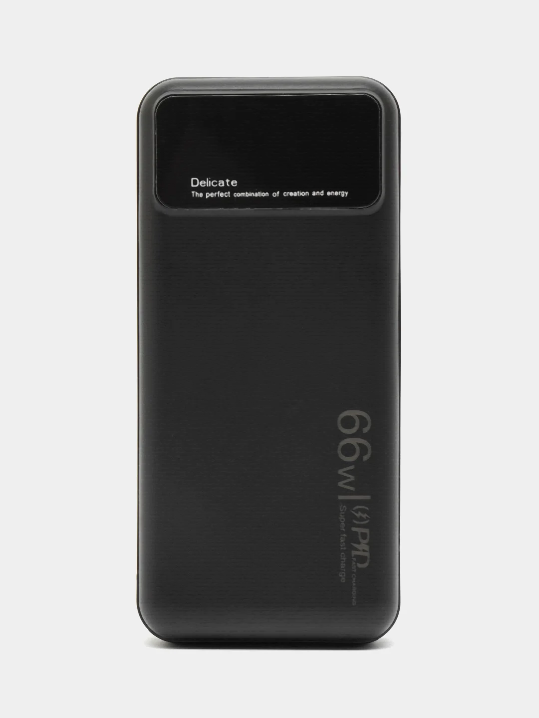 Черный внешний аккумулятор c быстрой зарядкой с встроенными кабелями Power Bank, 20000/30000 mAh