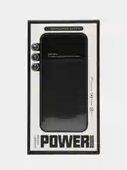 Черный внешний аккумулятор c быстрой зарядкой с встроенными кабелями Power Bank, 20000/30000 mAh