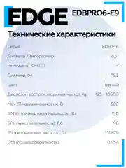 Акустическая система EDGE EDBPRO6-E9 (2 шт.)
