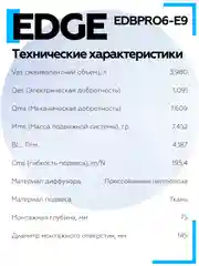 Акустическая система EDGE EDBPRO6-E9 (2 шт.)