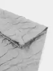 Шторка для ванной DeNASTIA "Жатка" 200x200см, ПЭ с водоотталкивающей пропиткой, св-серая