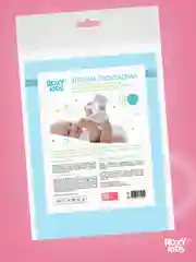 Голубой клеенка непромокаемая на резинках в кроватку