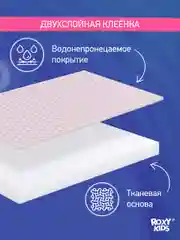 Голубой клеенка непромокаемая на резинках в кроватку