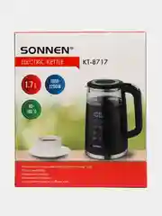Чайник электрический Sonnen, 454687, двойные стенки, терморегулятор, дисплей, 1,7л 2200 Вт