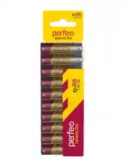 Батарейки солевые пальчиковые Perfeo R6/10ШТ в плёнке