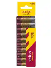 Батарейки солевые пальчиковые Perfeo R6/10ШТ в плёнке