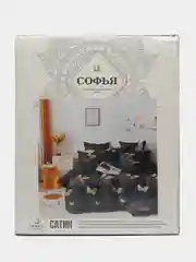 Тёмно-коричневый белье постельное 2 спальное евро 200Х215 (70х70) Софья 100% хлопок Сатин