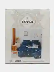 Индиго белье постельное 2 спальное евро 200Х215 (70х70) Софья 100% хлопок Сатин