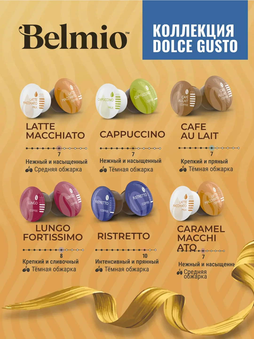 Кофе в капсулах Belmio Caramel Macchiato для системы Dolce Gusto, 16 штук