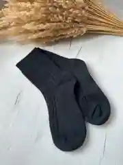 Черный теплые женские шерстяные носки, вязанные, зимние