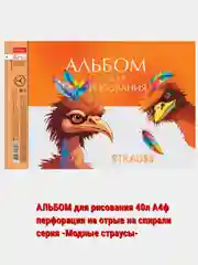 Слоновая кость альбом для рисования 40л А4 на скобе 50 видов/Хатбер