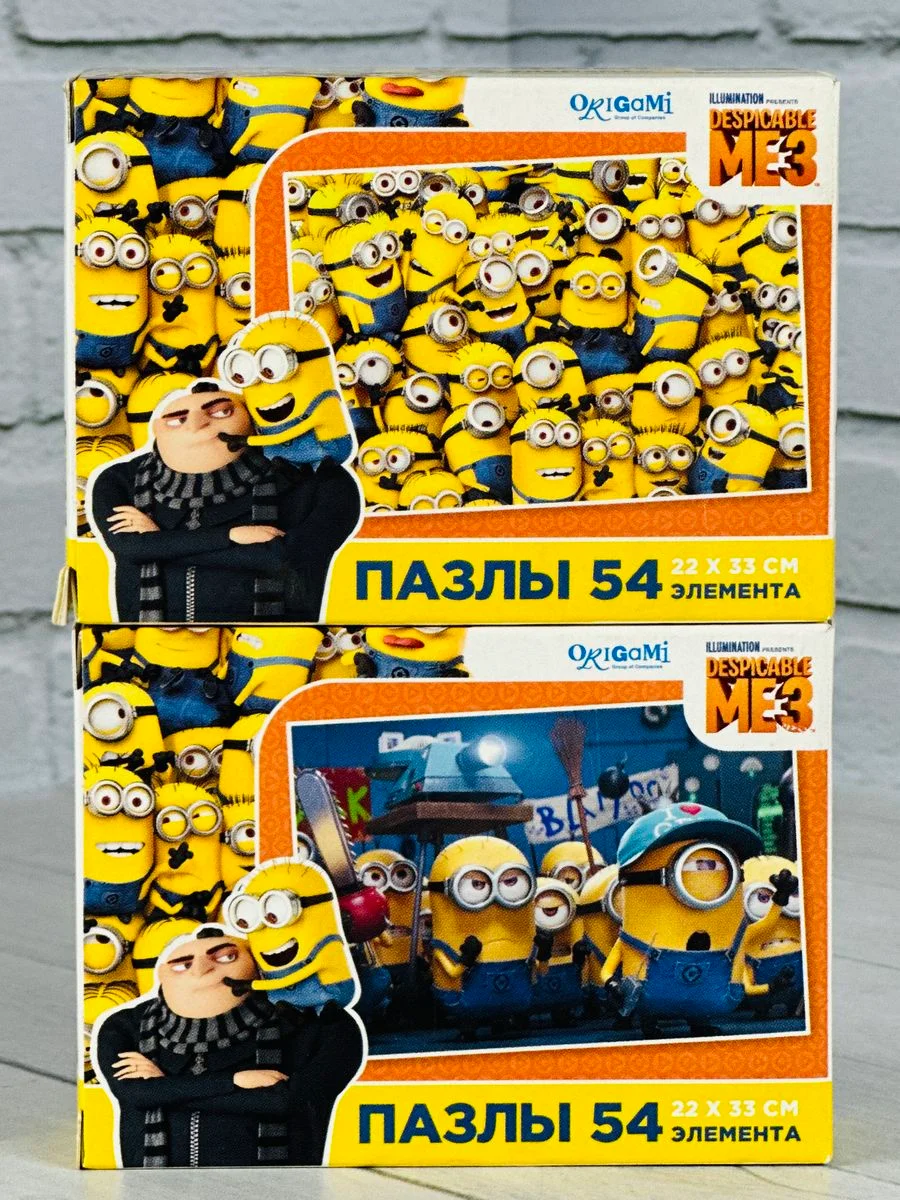 Мозаика пазл гадкий я мультфильм 54 элемента миньоны 2 шт