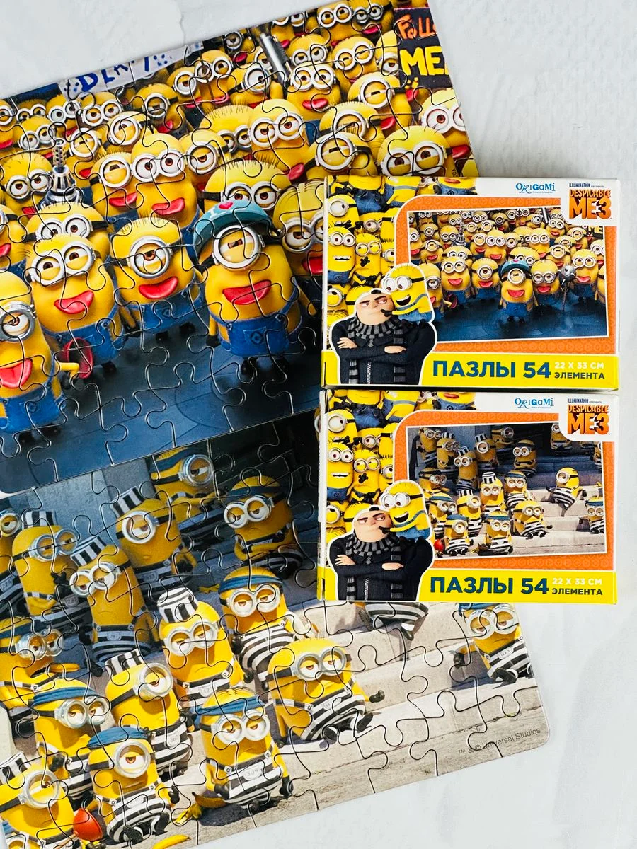 Мозаика пазл гадкий я мультфильм 54 элемента миньоны 2 шт
