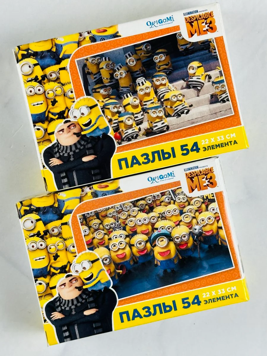 Мозаика пазл гадкий я мультфильм 54 элемента миньоны 2 шт