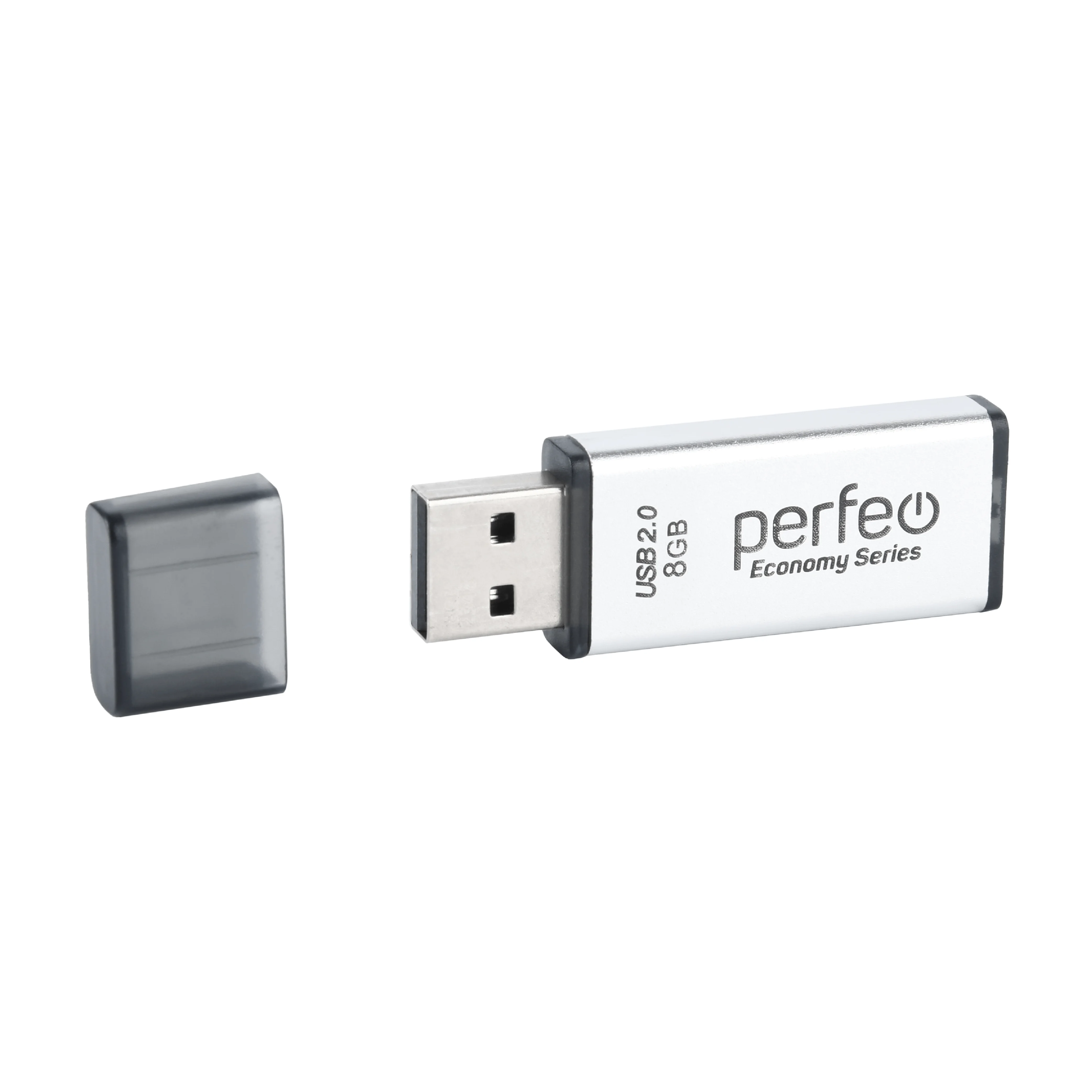 Серебряный usb флешка Perfeo USB 8GB E03
