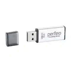 Серебряный usb флешка Perfeo USB 8GB E03