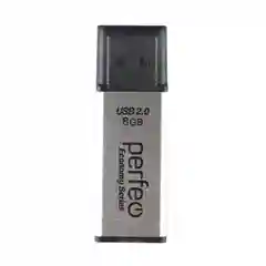 Серебряный usb флешка Perfeo USB 8GB E03