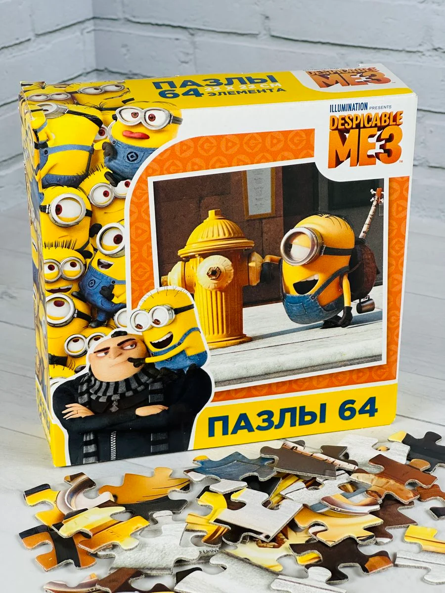 Мозаика пазл гадкий я мультфильм 64 элемента миньоны