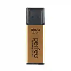 Золотой usb флешка Perfeo USB 8GB E03