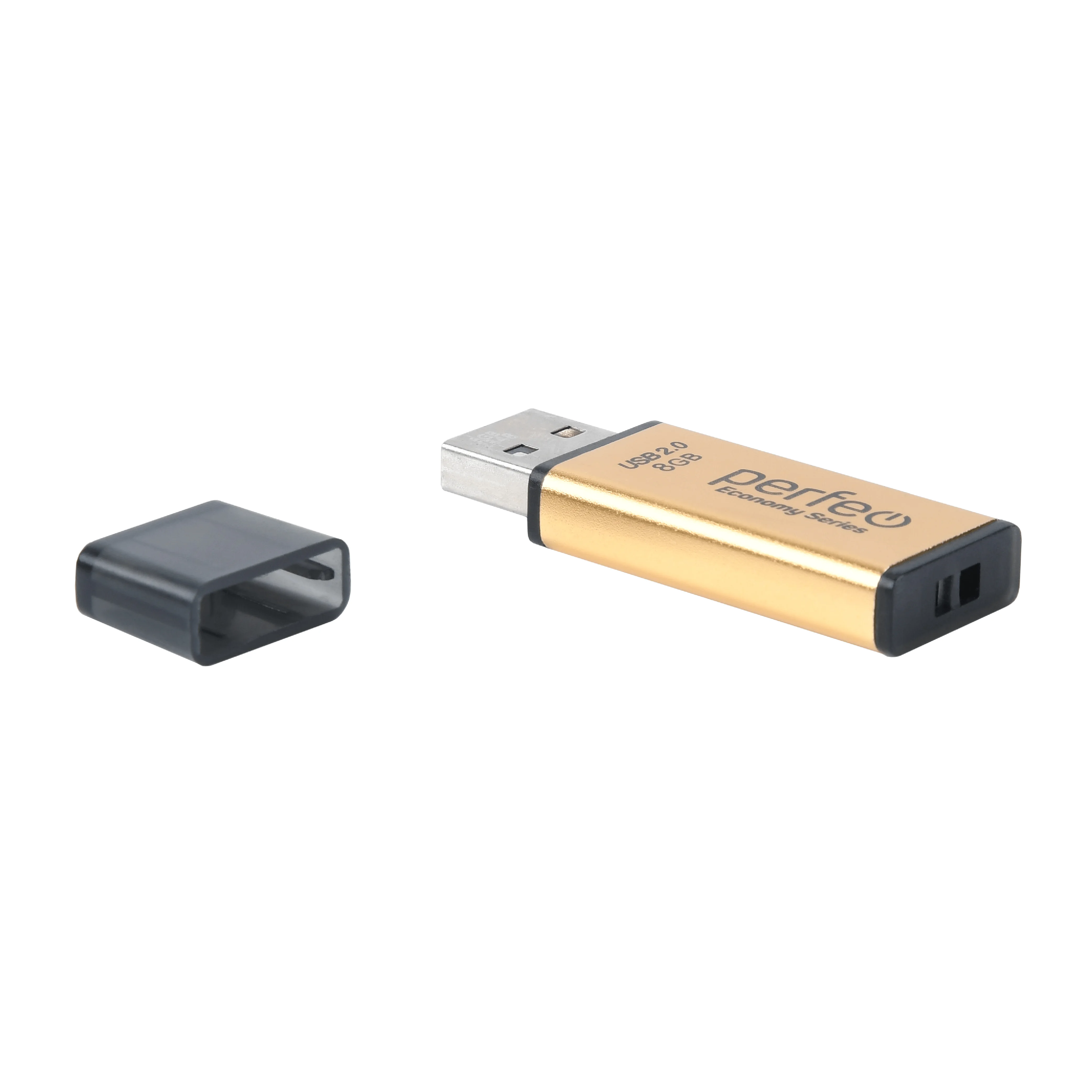 Золотой usb флешка Perfeo USB 8GB E03