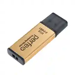 Золотой usb флешка Perfeo USB 8GB E03