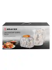 Набор подарочный Чайник электрический BRAYER BR1083YE + Тостер BRAYER BR2103YE
