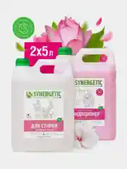 Набор для стирки Synergetic: гель для стирки, 5л и кондиционер для белья "Аромамагия", 5л