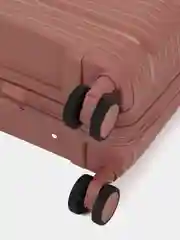 Коралловый меланж чемодан дорожный, на колесах, с кодовым замком, пластиковый НЕБО, 2585537
